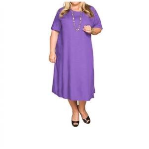 NEW ON THE PLUS SIDE belle rayon plus size dress in eggplant